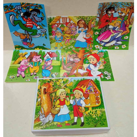 Układanka obrazkowa klocki dla dzieci  6 bajek 0018